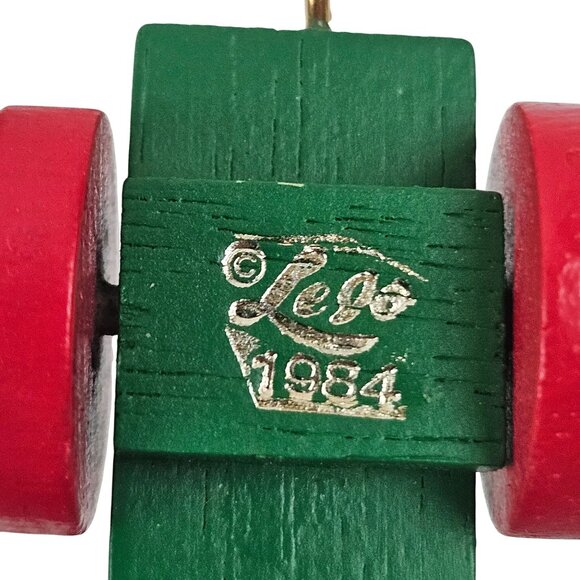 Lego Joy Train Set Of 4 Painted Wooden Candle Holders Current 1984 Christmas - Picture 2 of 9